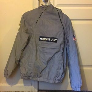 Reflective members only jacket